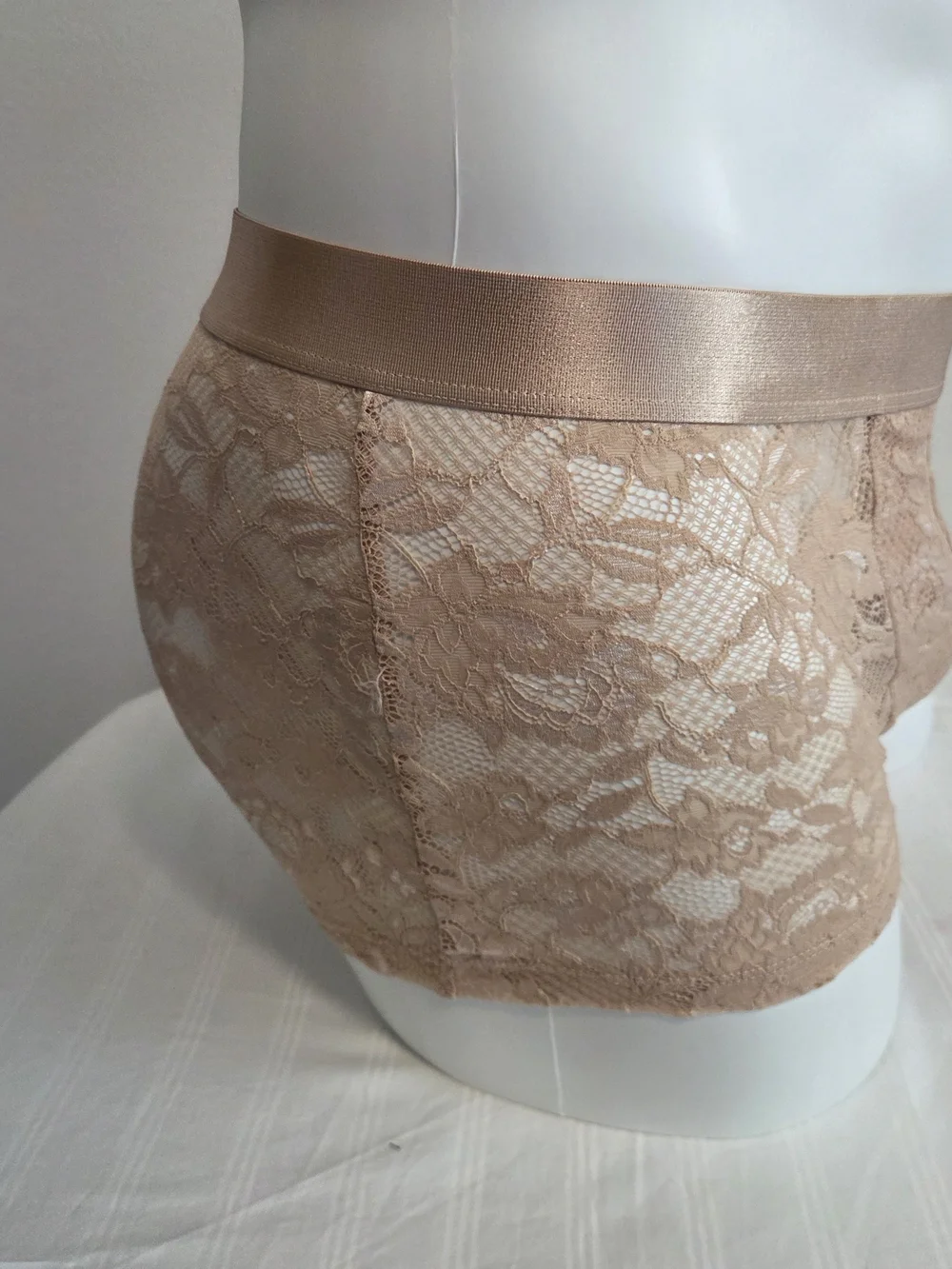 Cosabella Men's Lace Boxer Briefs in Blush Nude